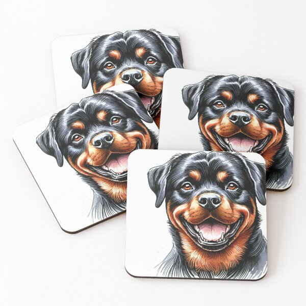 Item preview, Rottweiler Happy Face Dog designed and sold by Zarek-pixel-paws.
