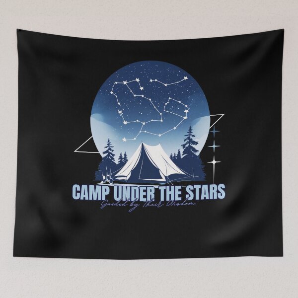 Item preview, Hiking and Astrology - Camp under the stars guided by their wisdom designed and sold by Designs-Labs.