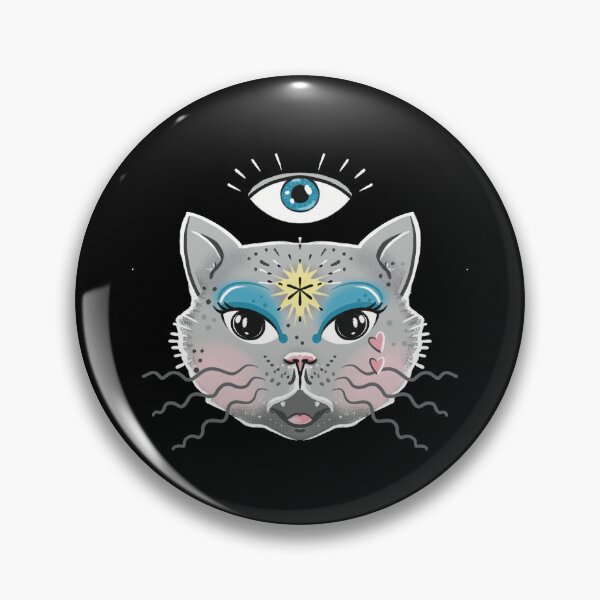 Item preview, Cat and the all seeing third eye designed and sold by jasmineberry.