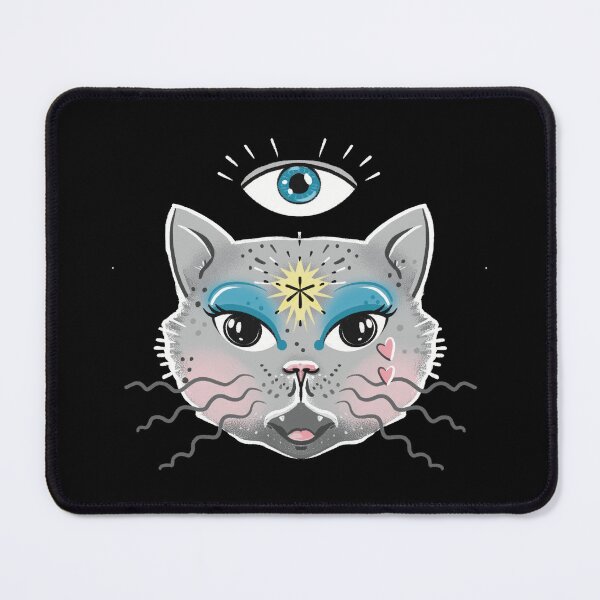 Item preview, Cat and the all seeing third eye designed and sold by jasmineberry.