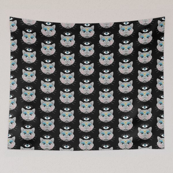 Item preview, Cat and the all seeing third eye designed and sold by jasmineberry.