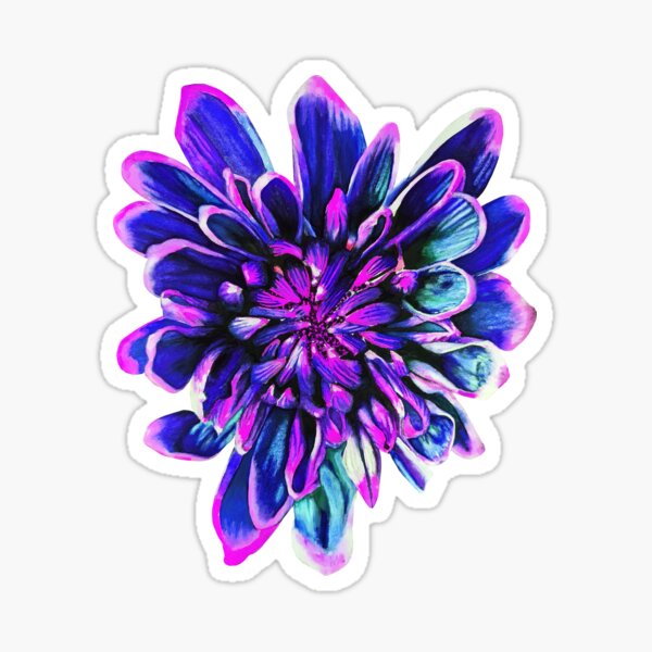 Item preview, Pink Blue Chrysanthemum 7 designed and sold by nastiaart.