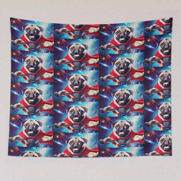 Item preview, Super Pug  designed and sold by Flower Magic .