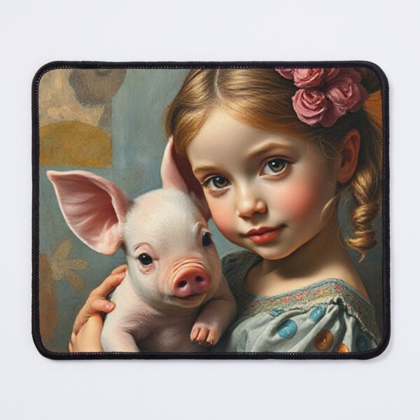 Item preview, Girl and piglet designed and sold by Terry Collett.