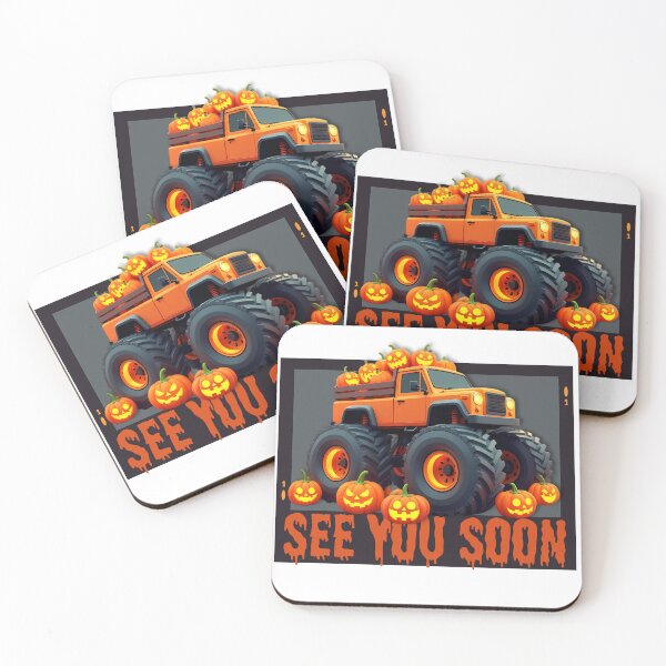 Item preview, See You Soon Halloween Monster Truck with Pumpkins designed and sold by Auchi_Verse.