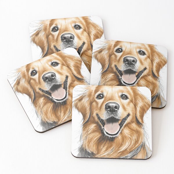Item preview, Golden Retriever dog happy face designed and sold by Zarek-pixel-paws.