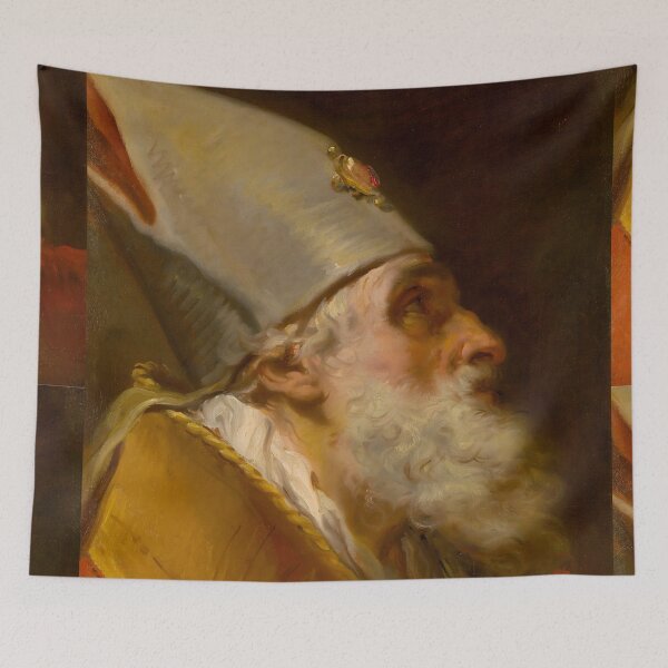 Item preview, Head of a Bishop: A Timeless Masterpiece by Gaetano Gandolfi, 1770 - Italian Baroque Art designed and sold by HistoryOnWalls.