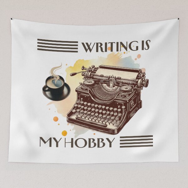 Item preview, Writing is my hobby with a vintage typewriter designed and sold by whee25.