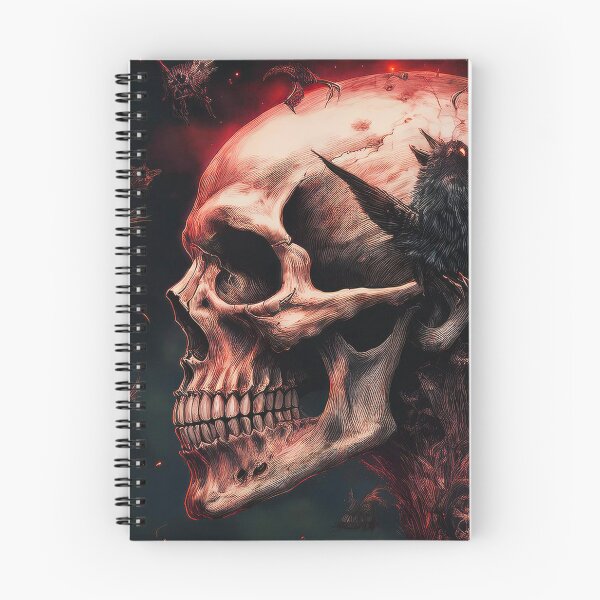 Item preview, Skull with Winged Devils designed and sold by Flower Magic .