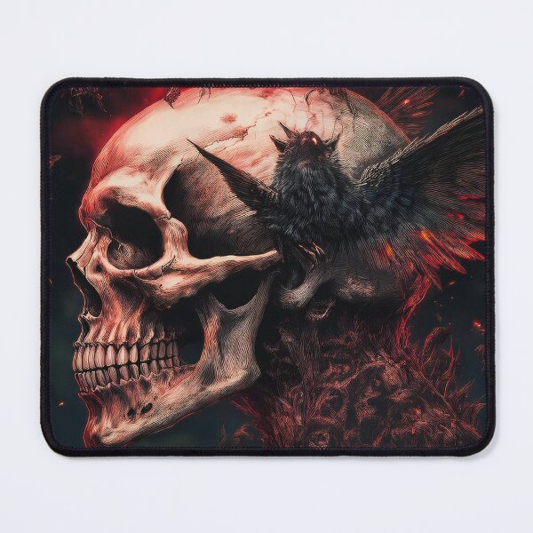 Item preview, Skull with Winged Devils designed and sold by Flower Magic .