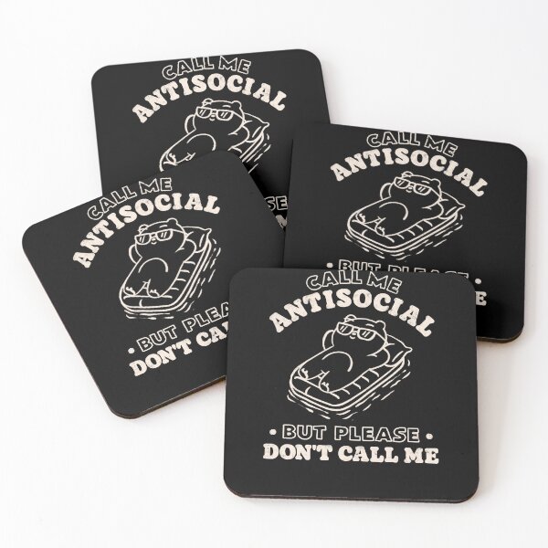 Item preview, Call Me Antisocial But Please Don't Call Me - Funny Sarcasm Cute Ghost Love Valentines Gift designed and sold by koalateess.