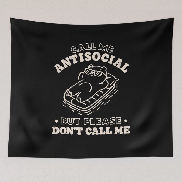 Item preview, Call Me Antisocial But Please Don't Call Me - Funny Sarcasm Cute Ghost Love Valentines Gift designed and sold by koalateess.