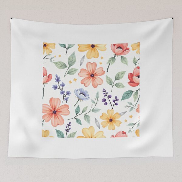 Item preview, Watercolor Vintage Floral Pattern Design designed and sold by hjian8219.