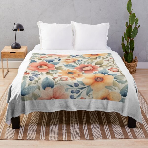 Item preview, Watercolor Vintage Floral Pattern Design designed and sold by hjian8219.