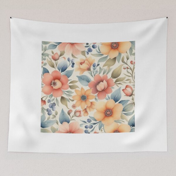 Item preview, Watercolor Vintage Floral Pattern Design designed and sold by hjian8219.