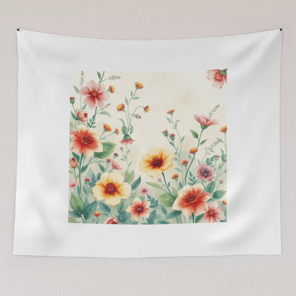 Item preview, Watercolor Vintage Floral Pattern Design designed and sold by hjian8219.