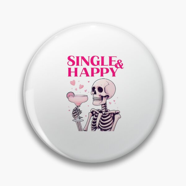 Item preview, Single & Happy Skeleton Cocktail Design designed and sold by ArtsyElegance4U ⭐⭐⭐⭐⭐.