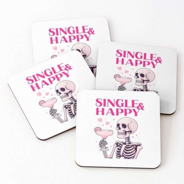 Item preview, Single & Happy Skeleton Cocktail Design designed and sold by ArtsyElegance4U ⭐⭐⭐⭐⭐.