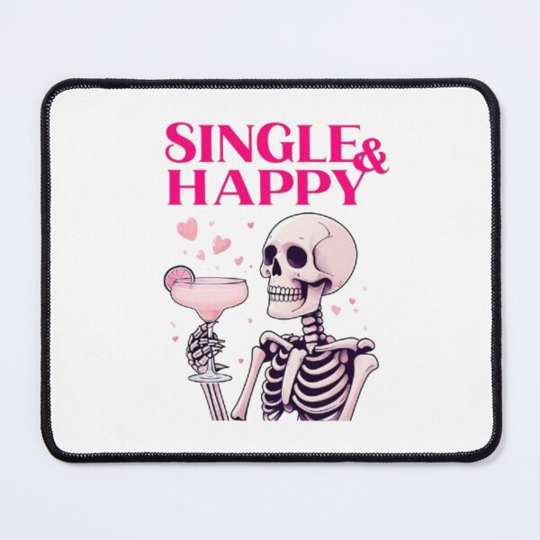 Item preview, Single & Happy Skeleton Cocktail Design designed and sold by ArtsyElegance4U ⭐⭐⭐⭐⭐.