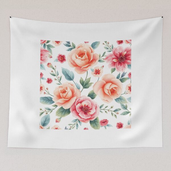 Item preview, Watercolor Vintage Floral Pattern Design designed and sold by hjian8219.