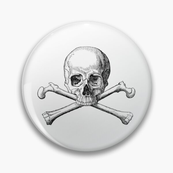 Item preview, Skull and Crossbones Illustration designed and sold by HawthorneFlame.