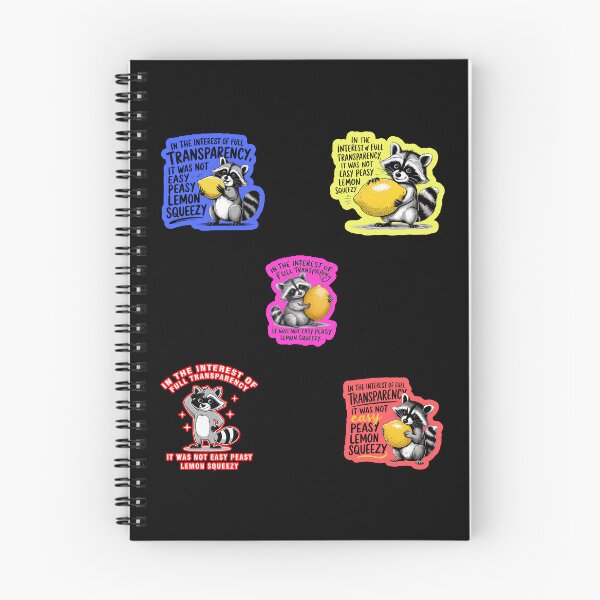 Item preview, Easy Peasy Lemon Squeezy Raccoon  designed and sold by WoodburyLake.