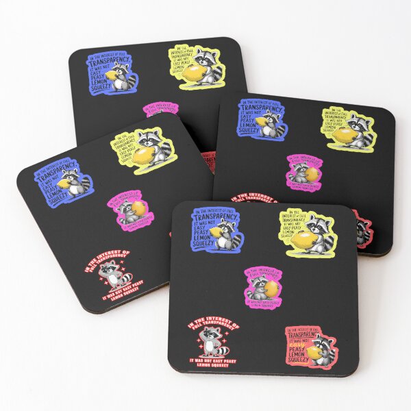 Item preview, Easy Peasy Lemon Squeezy Raccoon  designed and sold by WoodburyLake.