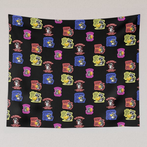 Item preview, Easy Peasy Lemon Squeezy Raccoon  designed and sold by WoodburyLake.