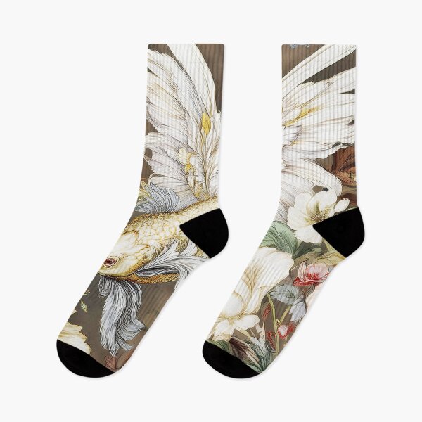 Item preview, Pattern of Flowers and Fish with Wings designed and sold by Flower Magic .