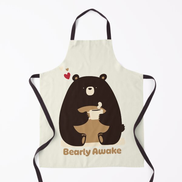 Item preview, Bearly Awake Bear drinking Coffee designed and sold by blackdogshop.