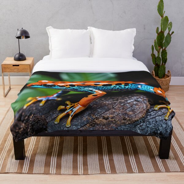 Item preview, Rana venenosa dardo vibrante en un tronco del bosque designed and sold by LiveDesigner.