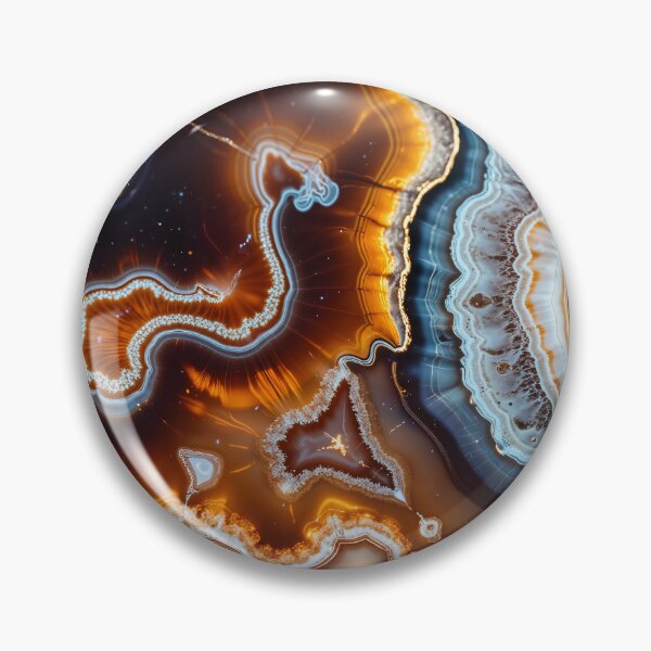 Item preview, Mesmerizing Agate Slice with Vibrant Patterns designed and sold by LiveDesigner.