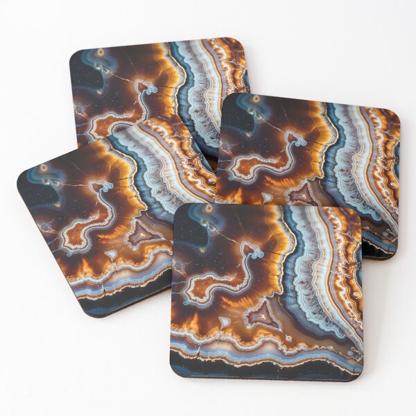 Item preview, Mesmerizing Agate Slice with Vibrant Patterns designed and sold by LiveDesigner.