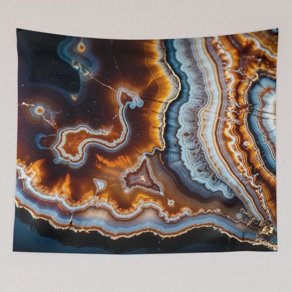 Item preview, Mesmerizing Agate Slice with Vibrant Patterns designed and sold by LiveDesigner.