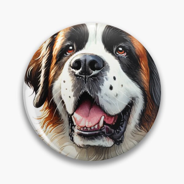 Item preview, Saint Bernard Happy Face Dog designed and sold by Zarek-pixel-paws.