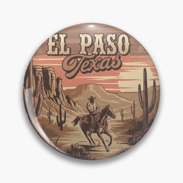Item preview, El Paso, Texas | Western Sunset with Cowboy designed and sold by CircinusStore.