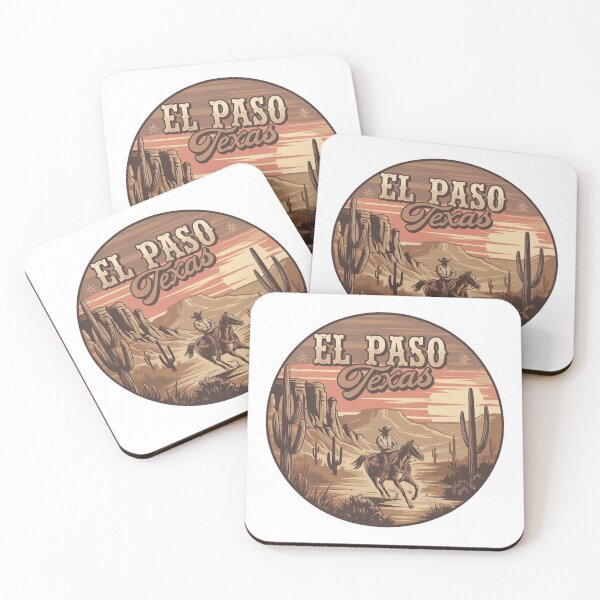 Item preview, El Paso, Texas | Western Sunset with Cowboy designed and sold by CircinusStore.