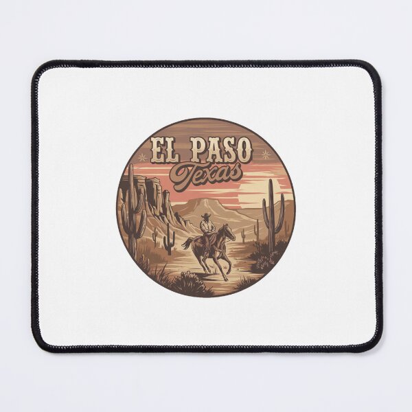 Item preview, El Paso, Texas | Western Sunset with Cowboy designed and sold by CircinusStore.