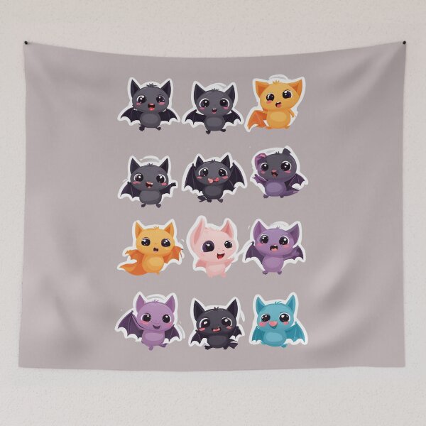 Item preview, Cute Little Bat, Bat kawaii, Batzilla, sweet bat, cute bat, cute,  designed and sold by GOLDENGARDENART.