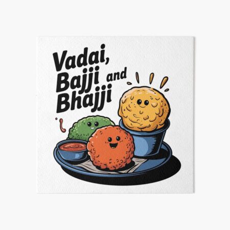 Aperçu de l'œuvre CHENNAI STREET FOOD - Vadai, Bajji et Bhajji créée et vendue par Globalcitytees.