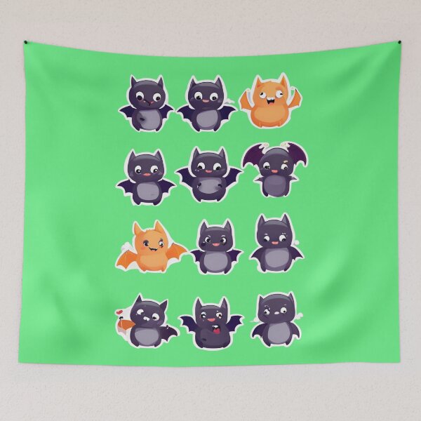 Item preview, Baby Bat, Bat kawaii, Batzilla, sweet bat, cute bat, cute,  designed and sold by GOLDENGARDENART.