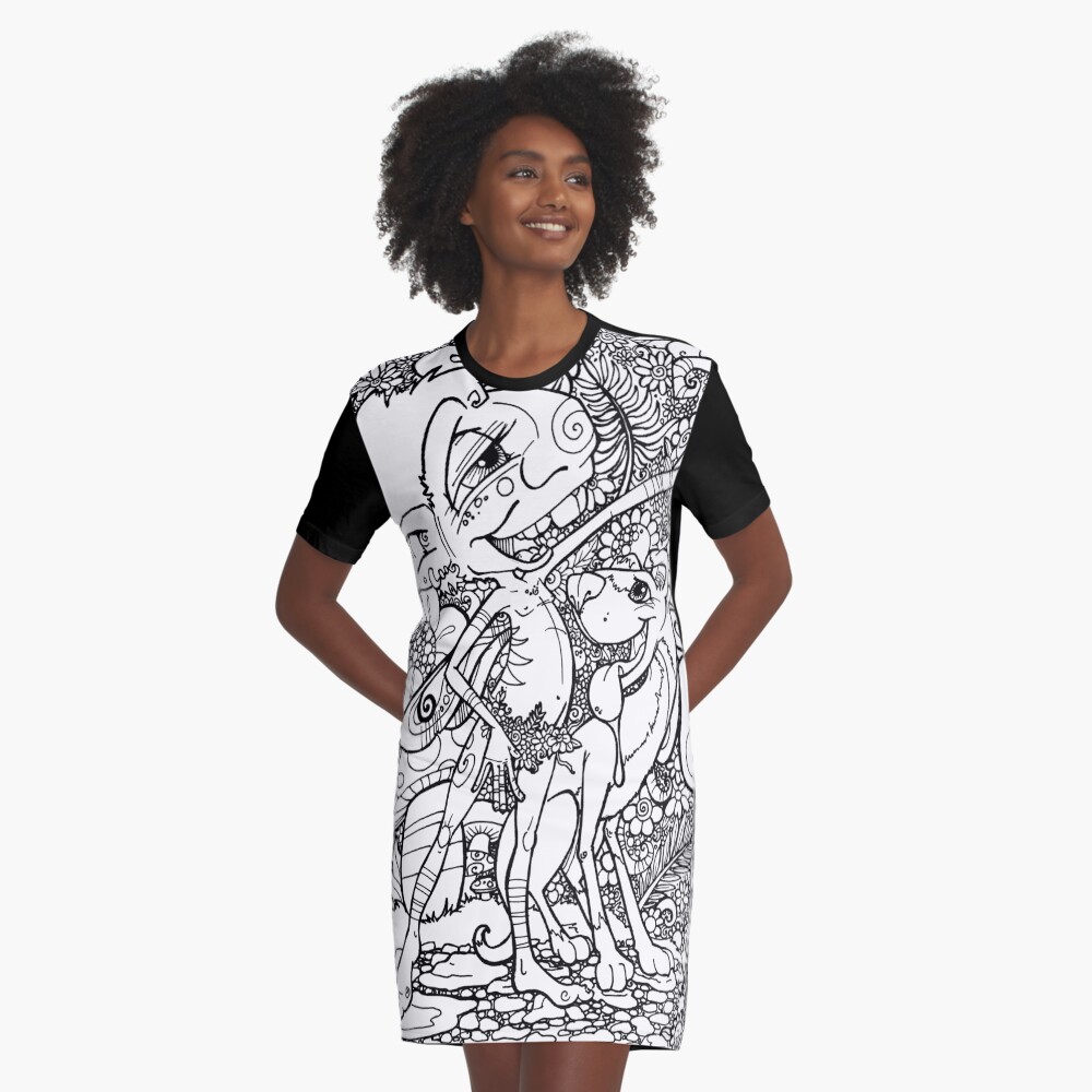 Item preview, Graphic T-Shirt Dress designed and sold by jillwilli.
