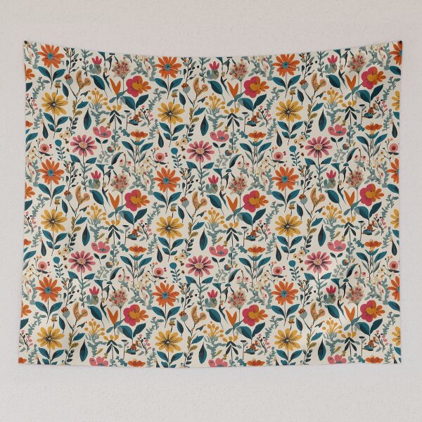Item preview, vintage retro flowers  designed and sold by EmeryJH.
