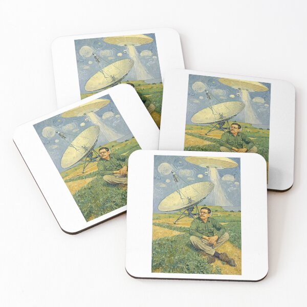 Item preview, Art Bell Retro Sci Fi UFO Art  designed and sold by Mystikos Art.