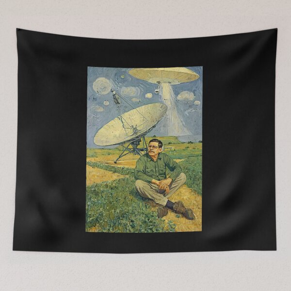Item preview, Art Bell Retro Sci Fi UFO Art  designed and sold by Mystikos Art.