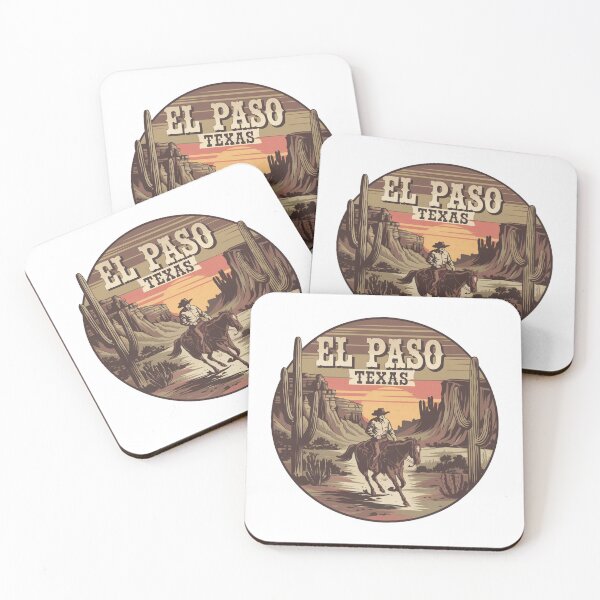 Item preview, El Paso, Texas | Cowboy in the Desert Sunset designed and sold by CircinusStore.