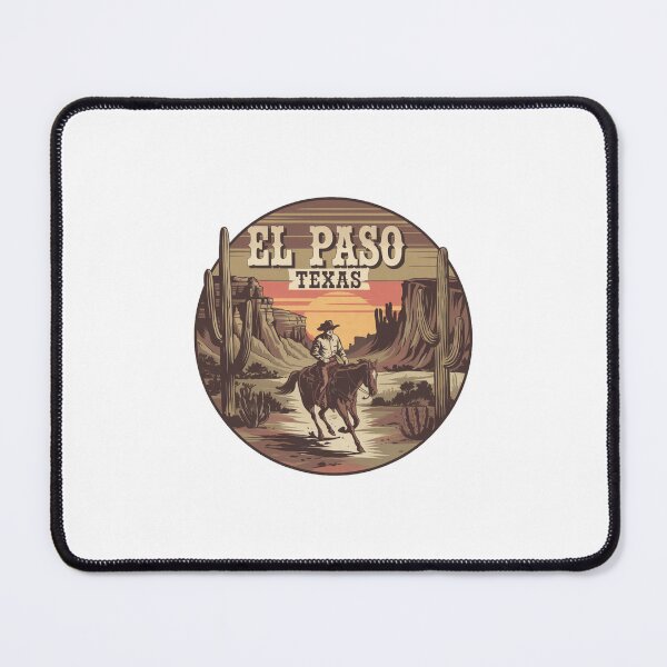 Item preview, El Paso, Texas | Cowboy in the Desert Sunset designed and sold by CircinusStore.