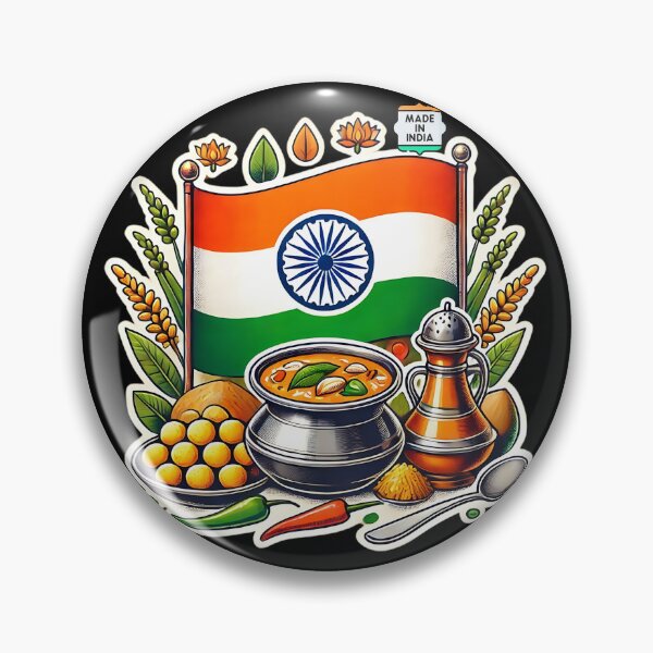 Item preview, Vibrant Indian Cuisine and Culture Illustration designed and sold by Psycho-Crazy.