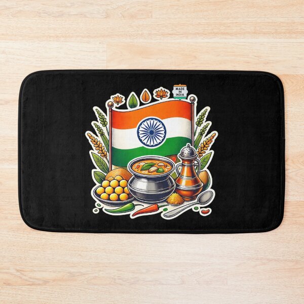 Item preview, Vibrant Indian Cuisine and Culture Illustration designed and sold by Psycho-Crazy.