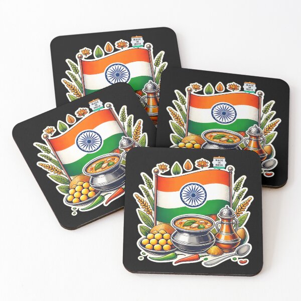 Item preview, Vibrant Indian Cuisine and Culture Illustration designed and sold by Psycho-Crazy.